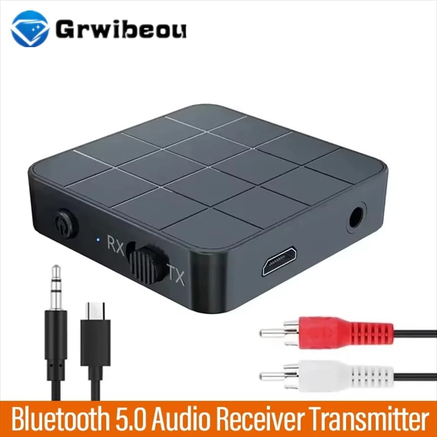 Bluetooth 5.0 2 IN 1 RCA Jack AUX 3.5mm Dongle USB Wireless stereo headphone adapters PC TV for car