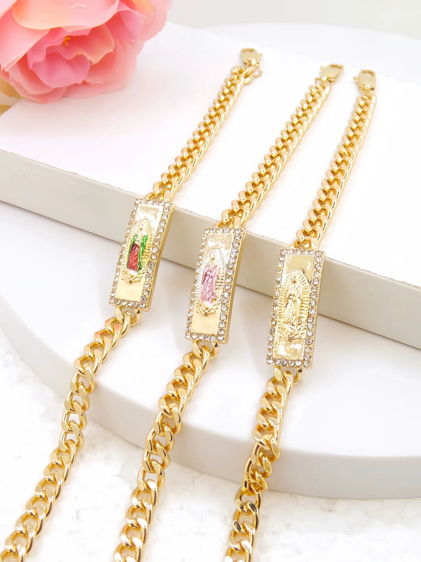 Bracciale da donna semplice alla moda Bracciale della Vergine Maria Elemento religioso Gioielli