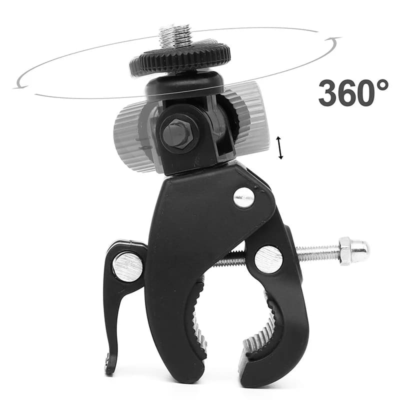 【Y】1PC Quick Release Screw Clamp Bracket Bike Handlebar Mount 1/4 Tripod For Camera DV