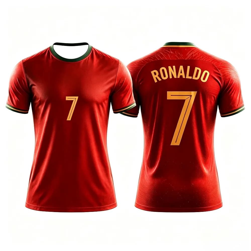 2026 AI 3D Full Print Men Football Jersey Red Fire Lightning No.7 Quick Dry Fan Sports Graphic Tee