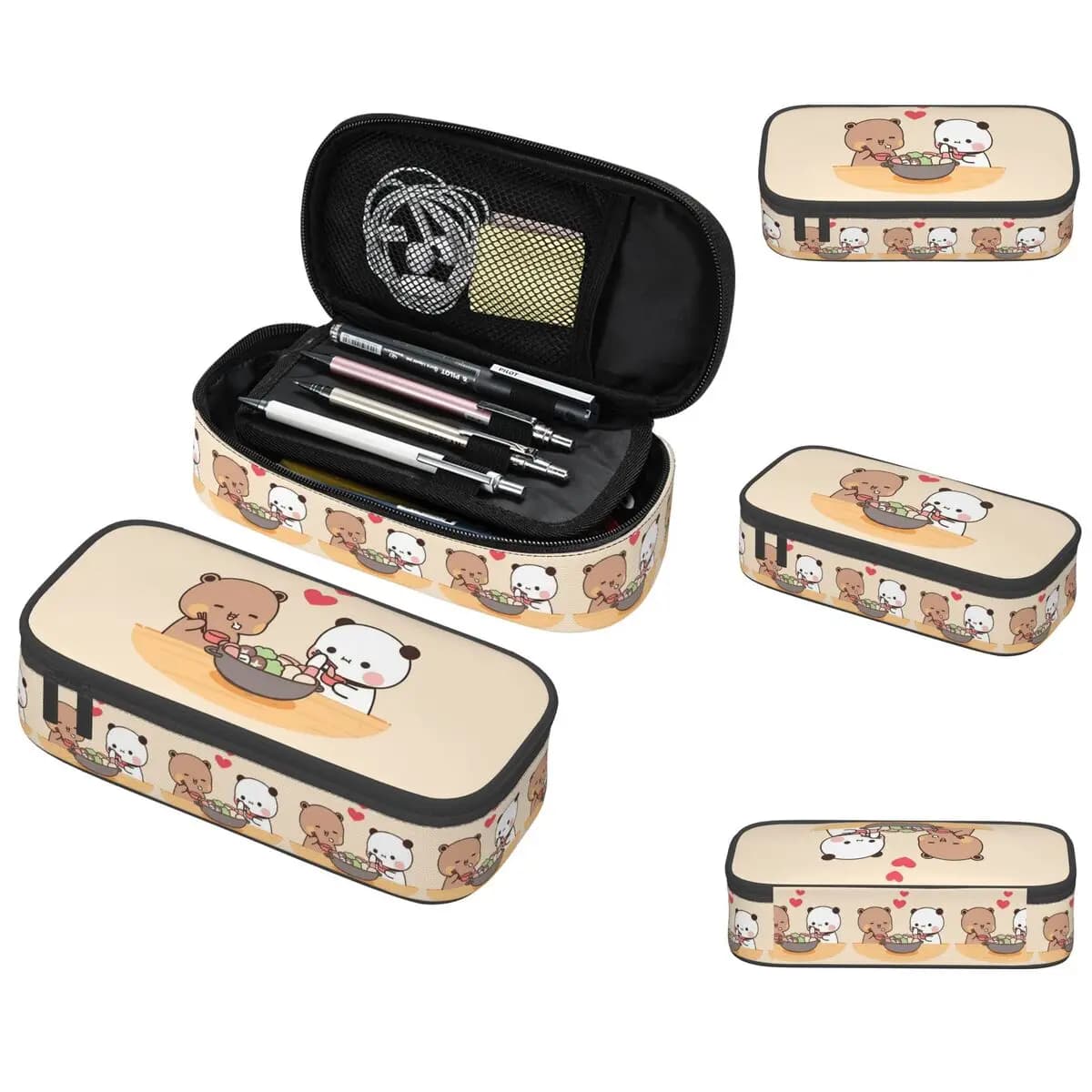 Astuccio per matite a forma di orsetti panda Bubu Dudu, regalo per bambini e bambine, portapenne, astuccio per cancelleria
