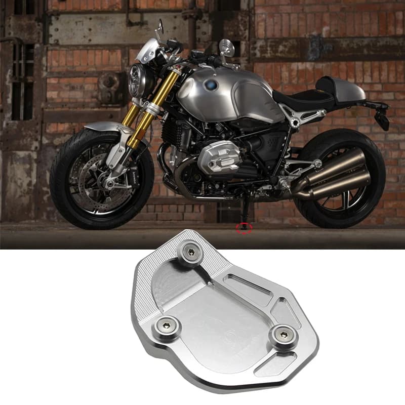 R nove T Moto Cavalletto Laterale Ingranditore Piastra di Estensione Pad Per BMW RnineT 2017- R nineT/Pure Racer Scrambler Urban G/S