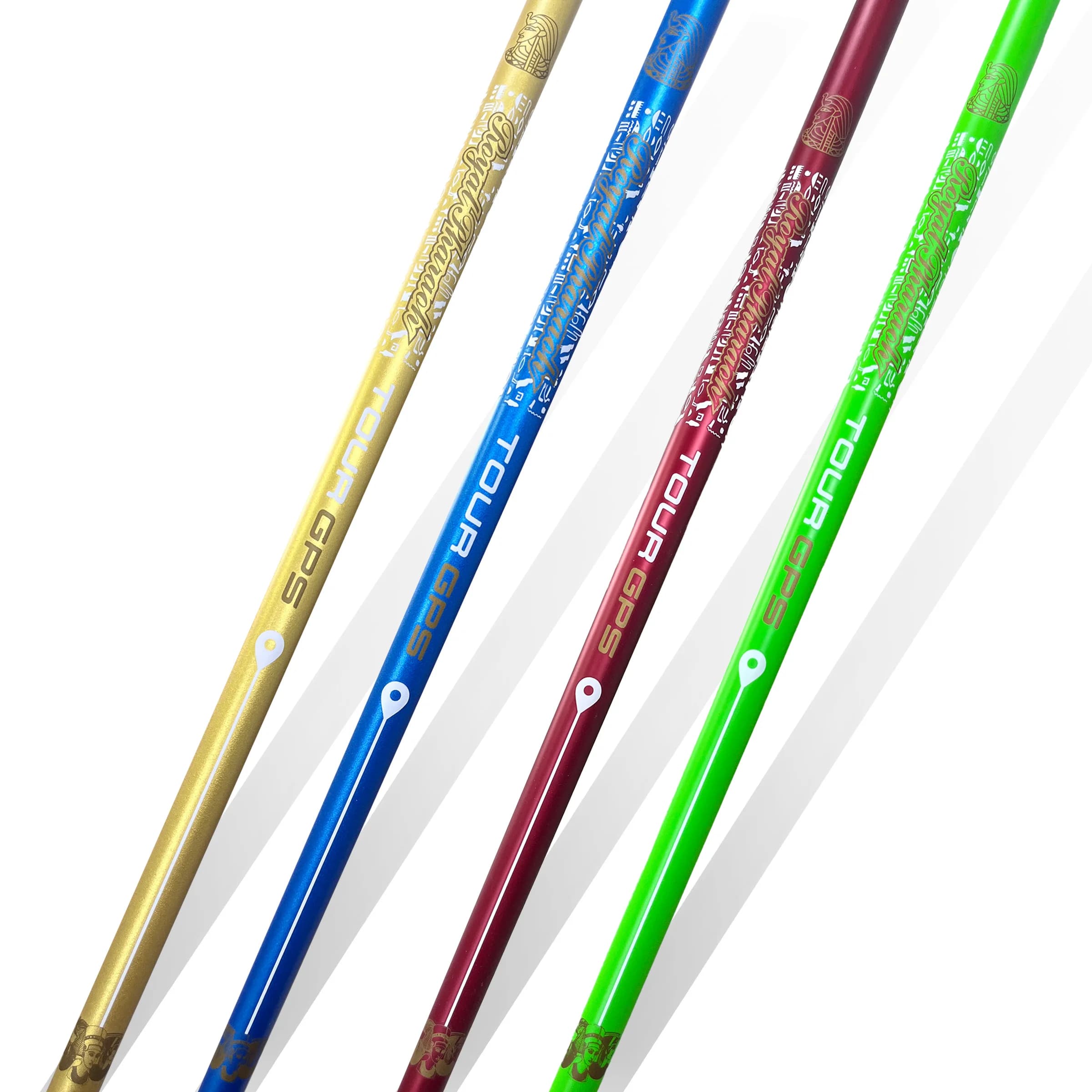 1 Pezzo Asta per Putter da Golf Royal Pharaoh in Fibra di Carbonio, Peso 60g, Blu/Verde/Rosso/Oro, Asta per Putter da Golf da 36 Pollici