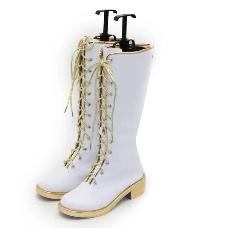 Anime Movie Kpop Demon Slayer Rumi Shoes Cosplay Boots Huntrix Long white boots for women Man Halw;3'f,6;t.8'