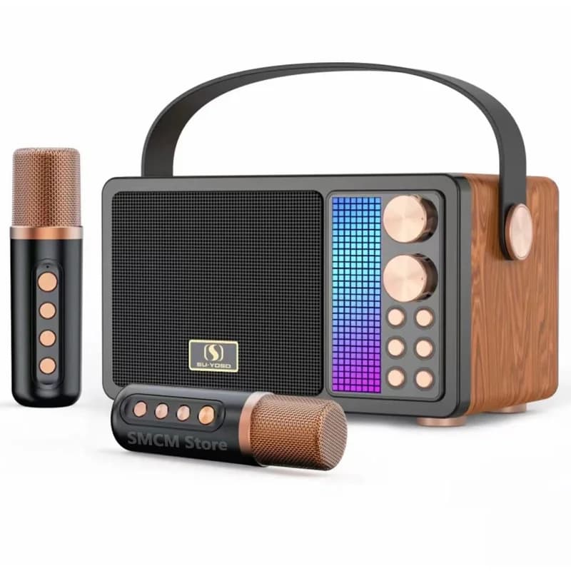 40W Ad Alta Potenza RGB Pickup Ritmo Luce Microfono Portatile Senza Fili Altoparlante Bluetooth Suono Famiglia Karaoke TF Subwoofer Ys-603