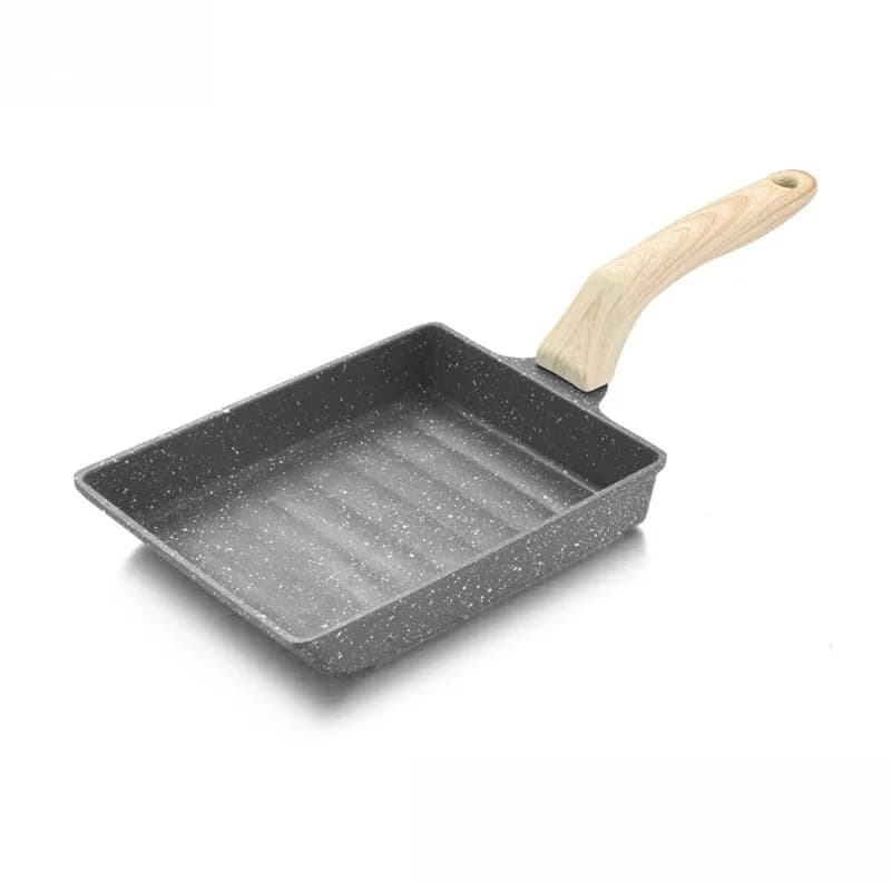 Padella antiaderente Tamagiyaki, padella quadrata per bistecche, padella per colazione Maifanshi, padella per involtini di uova