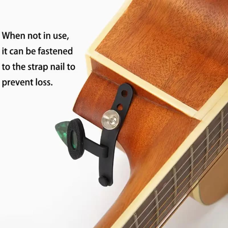 Ditaereggia per chitarra con plettri inseribili, supporto in silicone per plettri, per principianti, protezione antiscivolo per la chitarra