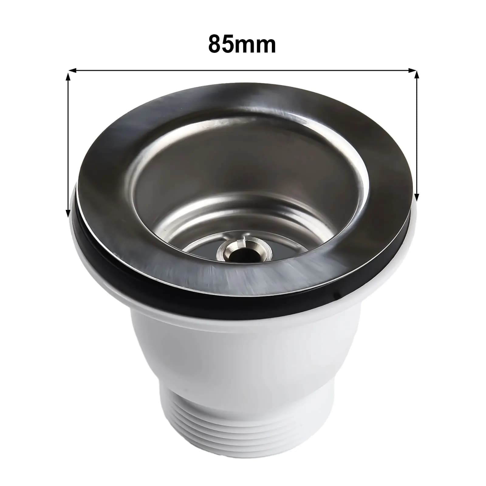 Stainless Steel Sink Strainer Basket with 85mm Flange for Mini Basket Strainer Waste Kit and General Kitchen Sink Use