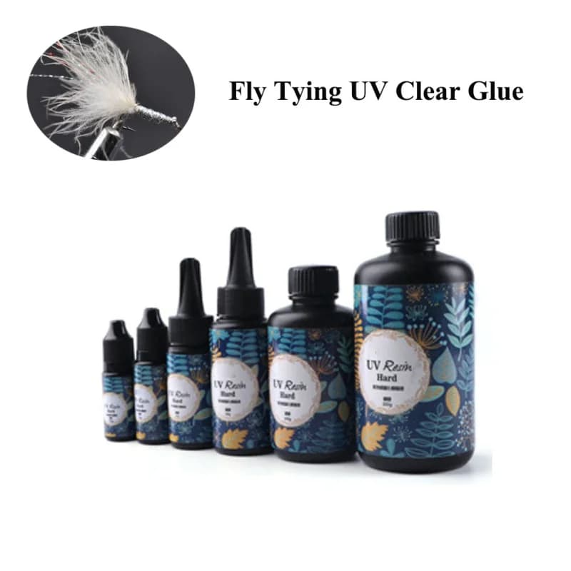 Pesca asciugatura rapida Crystal Drop Glue Fly leging Lure UV Clear Finish colla Flow tipo duro colla in resina UV accessori fai da te