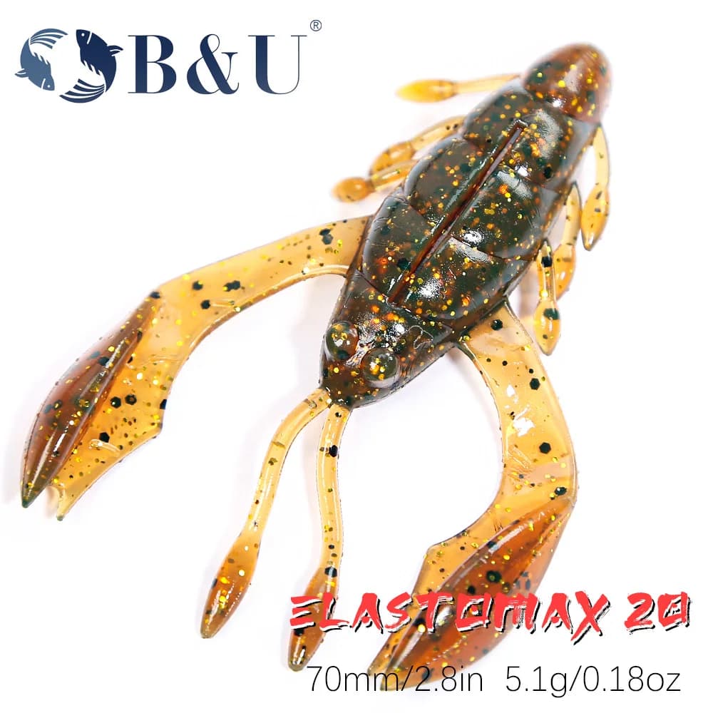 B&U 5 pz 70mm Esche da pesca galleggianti Richiamo morbido Esche da pesca Esche in silicone morbido Gamberetti Spigola Peche Attrezzatura da pesca