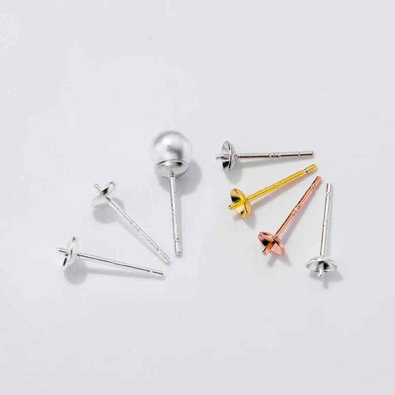 Orecchini in argento sterling S925 con impostazione base con perno per perle 5818 cristallo 5040 creazione di gioielli accessori fai da te