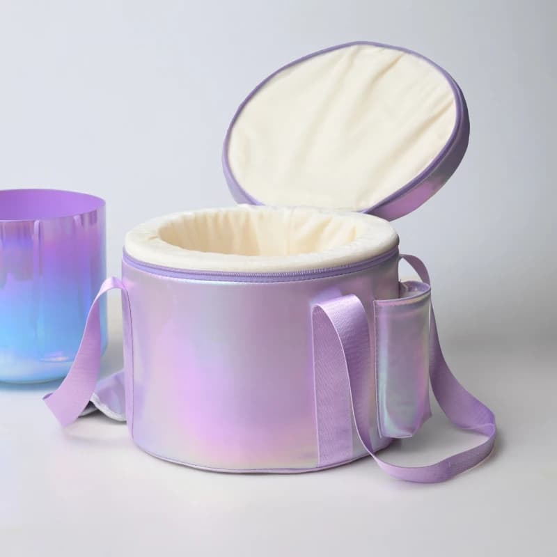 Leather Singing Bowl Bag Portable Tibetan Bowl Storage Bag Meditation Crystal Bowls Handbag Percussion Instrument Accessories