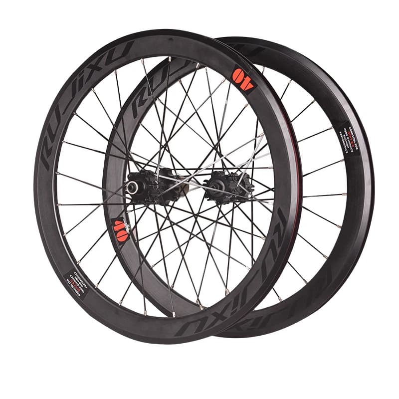 Mozzo freno V per bici pieghevole RUJIXU da 20 pollici, doppio cerchio a parete per ruota anteriore e posteriore, 2-5 cuscinetti, 406, 451, 74-100-130 mm, 100 mm, 135 mm