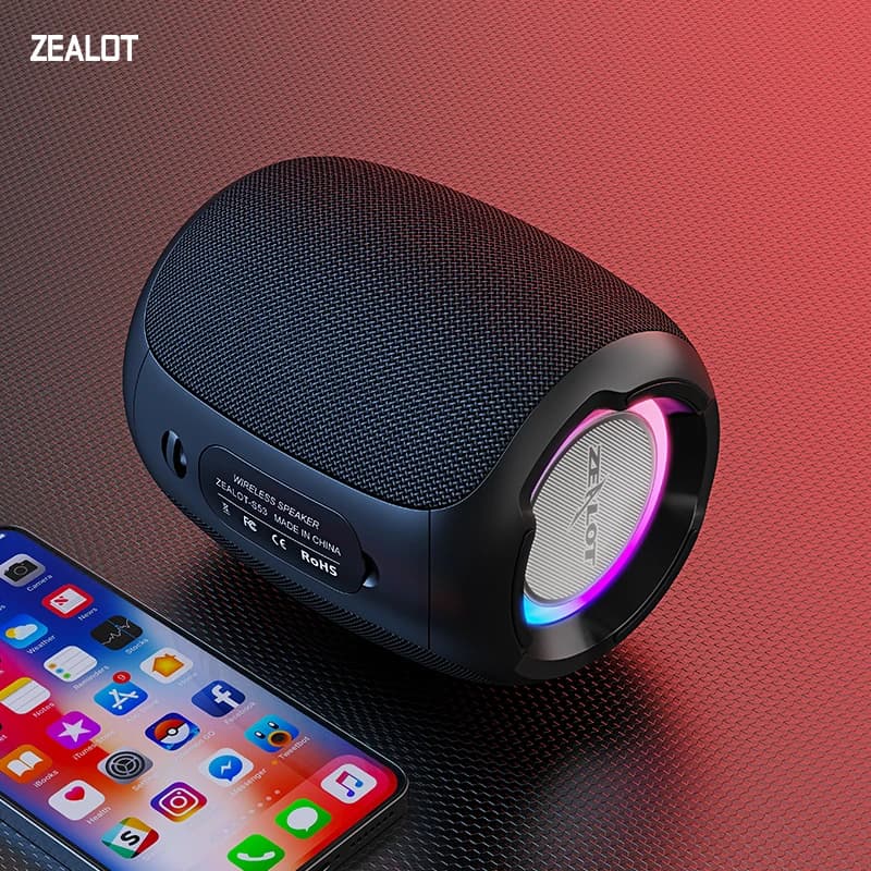 ZEALOT-S53 Altoparlante Bluetooth portatile 10 ore 10w Altoparlante bluetooth con suono super forte IPX6 impermeabile per telefono Scheda TF USB