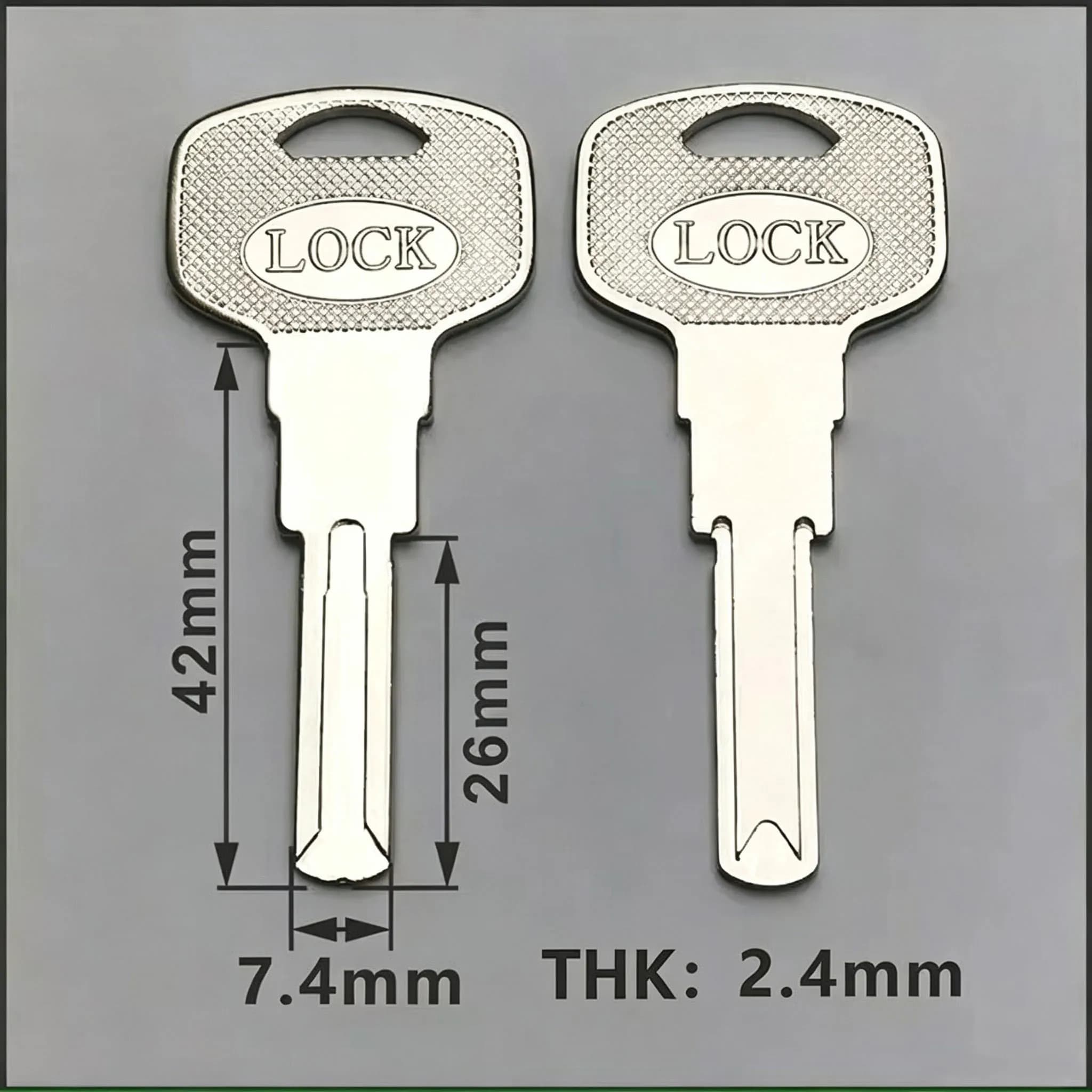 10pcs Electric Control Lock Key Embryo Intelligent Fingerprint Lock Blade Electronic Lock Key Locksmith Supplies Blank Keys