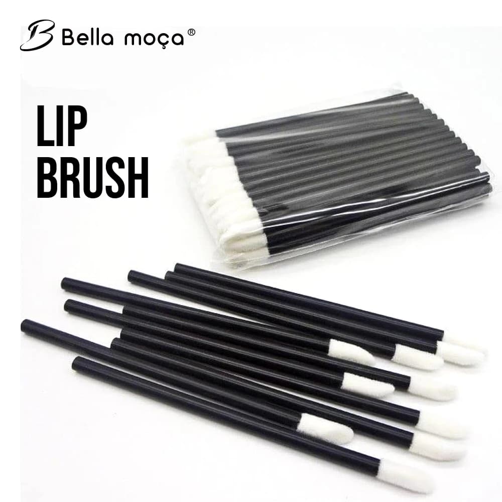 50 pezzi pennello per labbra cavo monouso estensione ciglia strumenti puliti testatori per rossetto bacchette applicatori per trucco