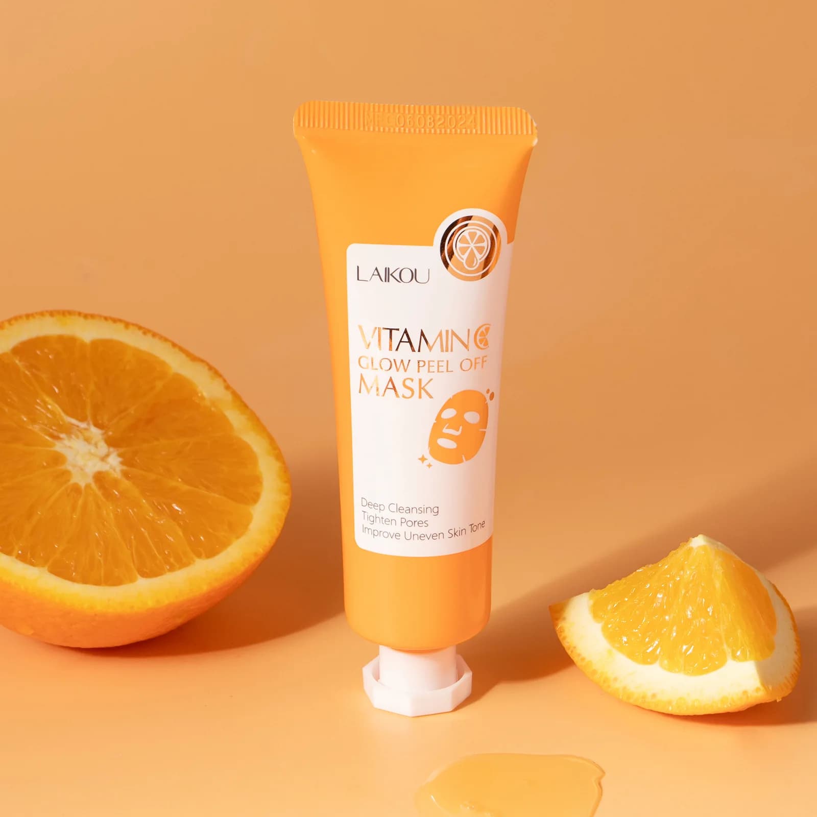LAIKOU Mask Peel-Off Faced with Vitamin C Hydrating and Collagen, Deep Cleansing of Black Points and Oil Control