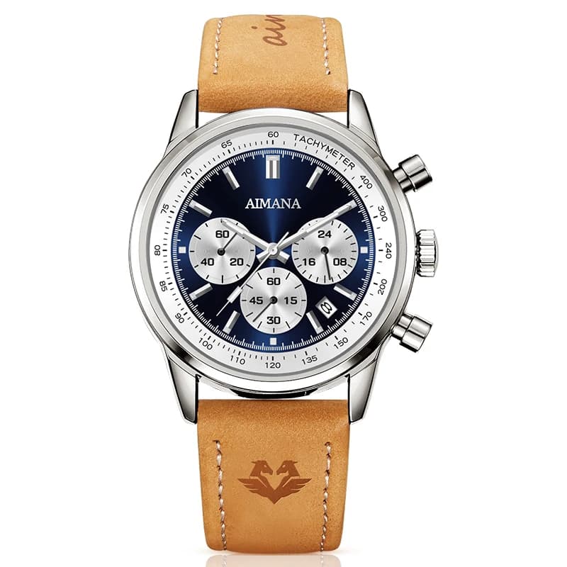 Men's Sports Watch Leather Strap: Elegant Watch With Active Life Resistant Strap