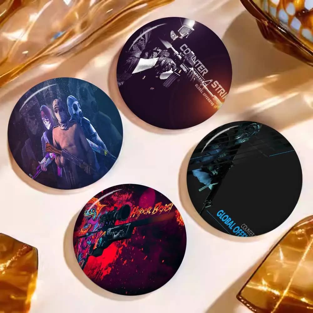 Spille Personalizzabili Hot Game CS GO 32/44/58MM, Simpatici e Divertenti, Distintivi Creativi, Gioielli Decorativi, Regali per Amici