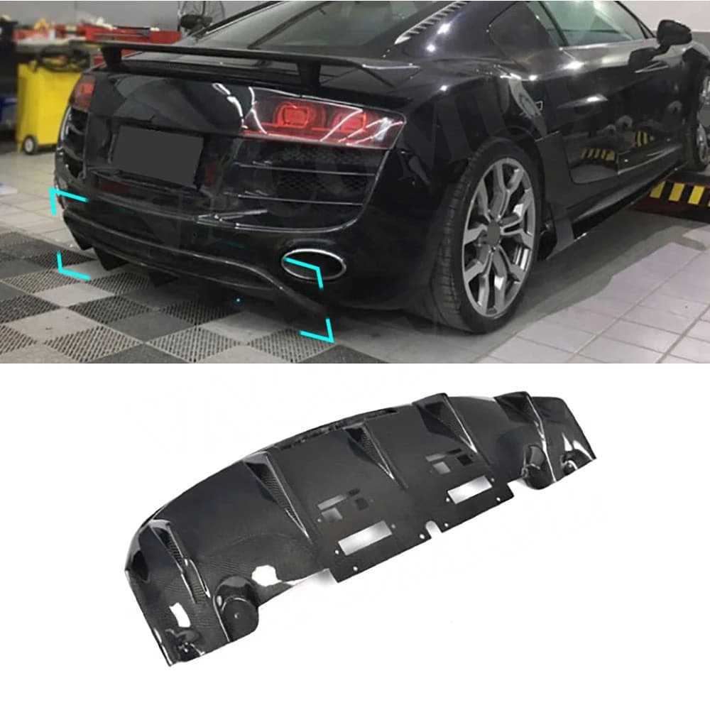 VACOMUL For Audi R8 GT V8 V10 2010-2015 Carbon Fiber Rear Diffuser Bumper Lip Spoiler Car Styling Body Kits Accessories FRP