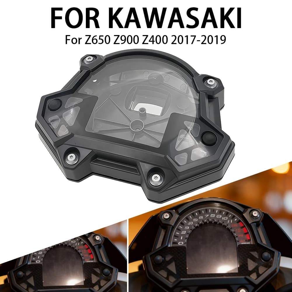 Per Kawasaki Z900 Z650 Z400 2017 2018 2019 Moto Cassa dello strumento Tachimetro Strumento Indicatore Contachilometri Contagiri Copertura dell'alloggiamento