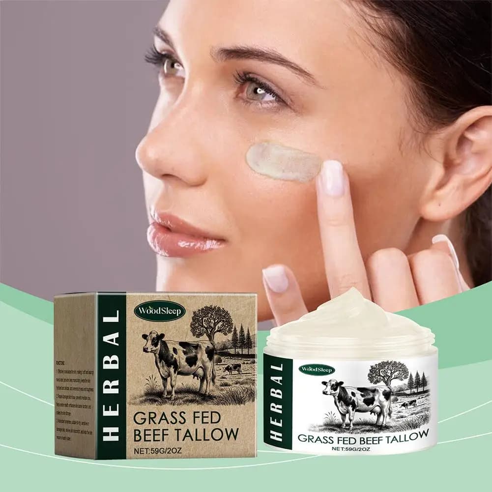 Tallow beef Tallow for skin Tallow Moisturizing face cream 100% organic non-scented Fed Finish Face cream Tallow mounted