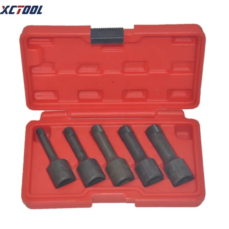 XCTOOL 5pc 1/2" Drive Power Bits Stud Bolt Screw Extractor Impact Socket Set Auto Repair Tool XC1340