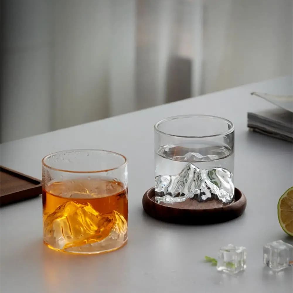 3D Mountain Drinkware Clear Handmade Beer Mug Glass Cup Whiskey glass Drinking Glasses