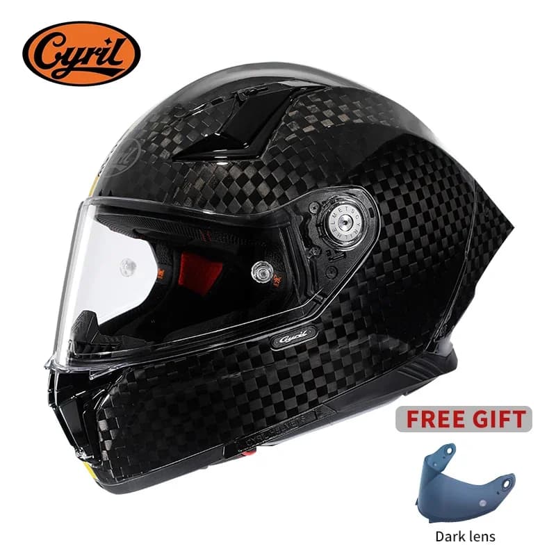 Road Bike Helmets for Full Motorcycle Kevlar Light Unisex Carbon Fiber Racing Helmet DOT ECE CYRIL Casque Moto