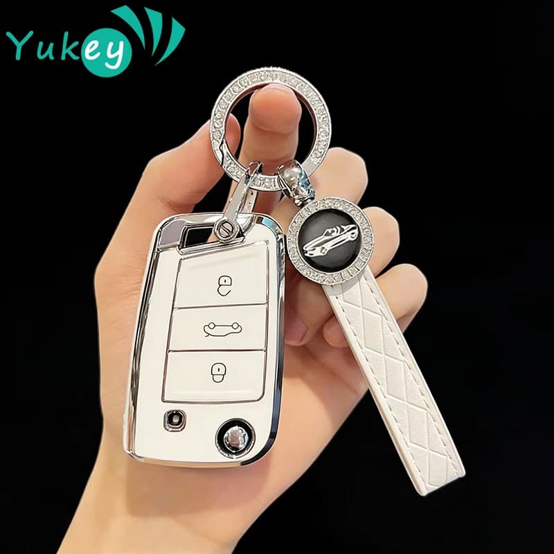 Custodia per chiave auto in TPU per VW Volkswagen Golf 7 MK7 Tiguan MK2 per SEAT Ateca Leon FR 2 Ibiza per Skoda Octavia Accessori