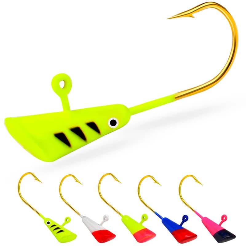 25 pz ami da pesca verniciato Shad Dart Jig Heads Crappie Panfish Bass esche esche merci ganci accessori per la pesca 0.8g/2g
