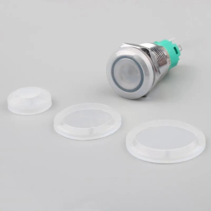 5 pezzi 12mm 16mm 19mm 22mm 25mm copertura protettiva interruttore a pulsante in metallo tappo antipolvere impermeabile in silicone