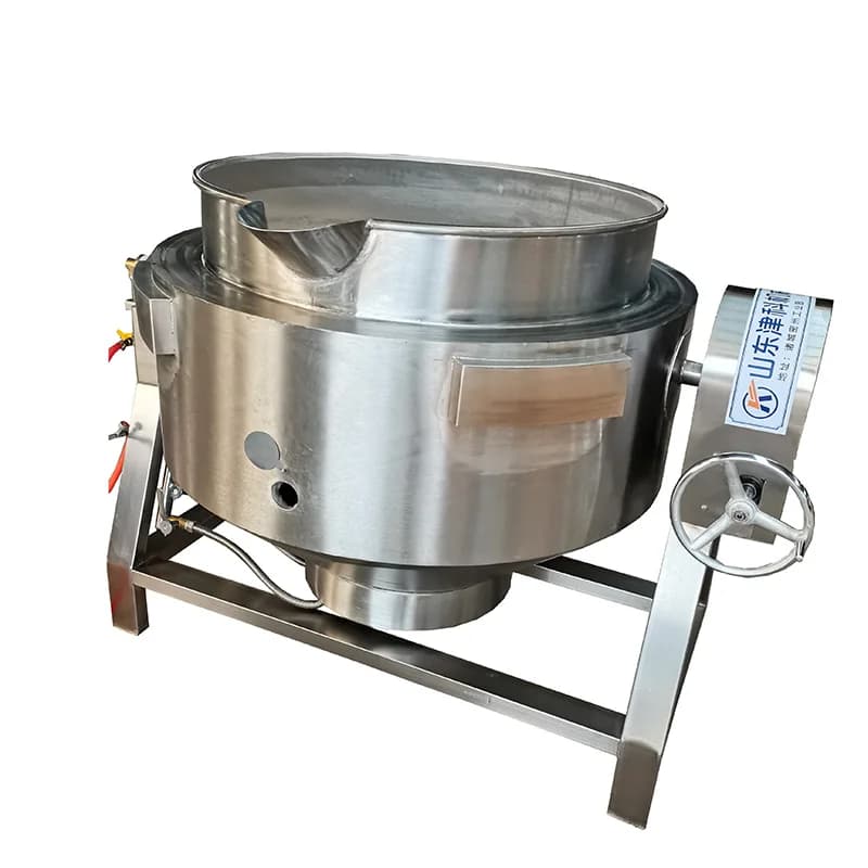 Jacketed Pan Pot with Stirring Large Electric Heating Mixing Sandwich Pot Heat Double Jacketed Kettle