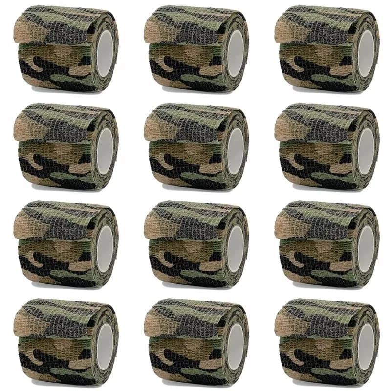 1/6/12 pz Wetland Camouflage Elastico Caccia All'aperto Nastro Mimetico Wrap Impermeabile Durevole Autoadesiva Benda Elastica