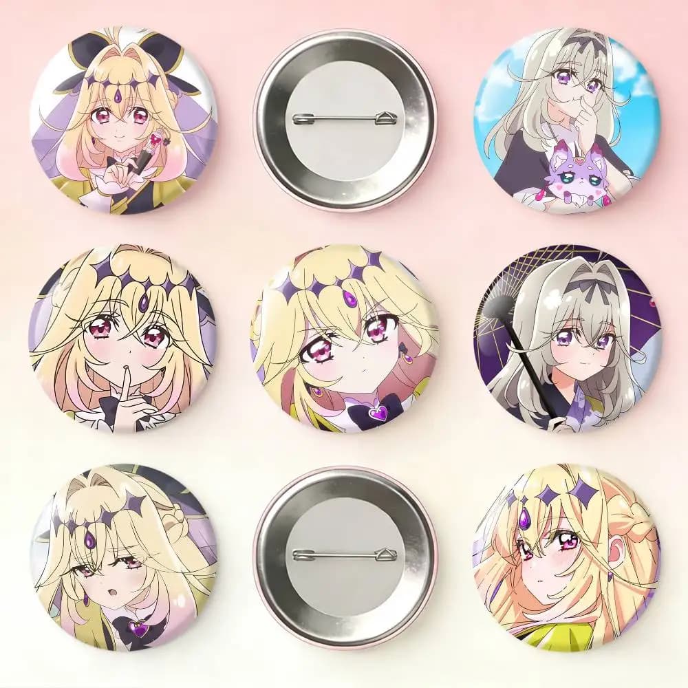 Distintivo laser Moria Luruka Star Detective Precure, adatto per zaini, vestiti, cappelli, decorazioni, accessori creativi