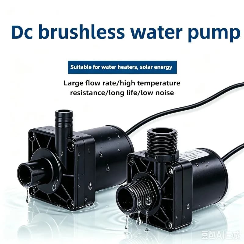 Pompa sommergibile senza spazzole DC 12V/24V 20W/25W- 5m/7m Sollevamento per macchina da doccia, attrezzature mediche, toilette intelligente (spina maschio/femmina)