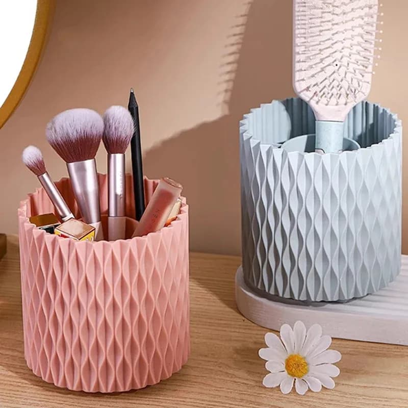 360 ° Large Capacity Swivel Holder – Organizer for Chancellery, Pens, Lipsticks, Eyebrow Pens, Makeup Brushes