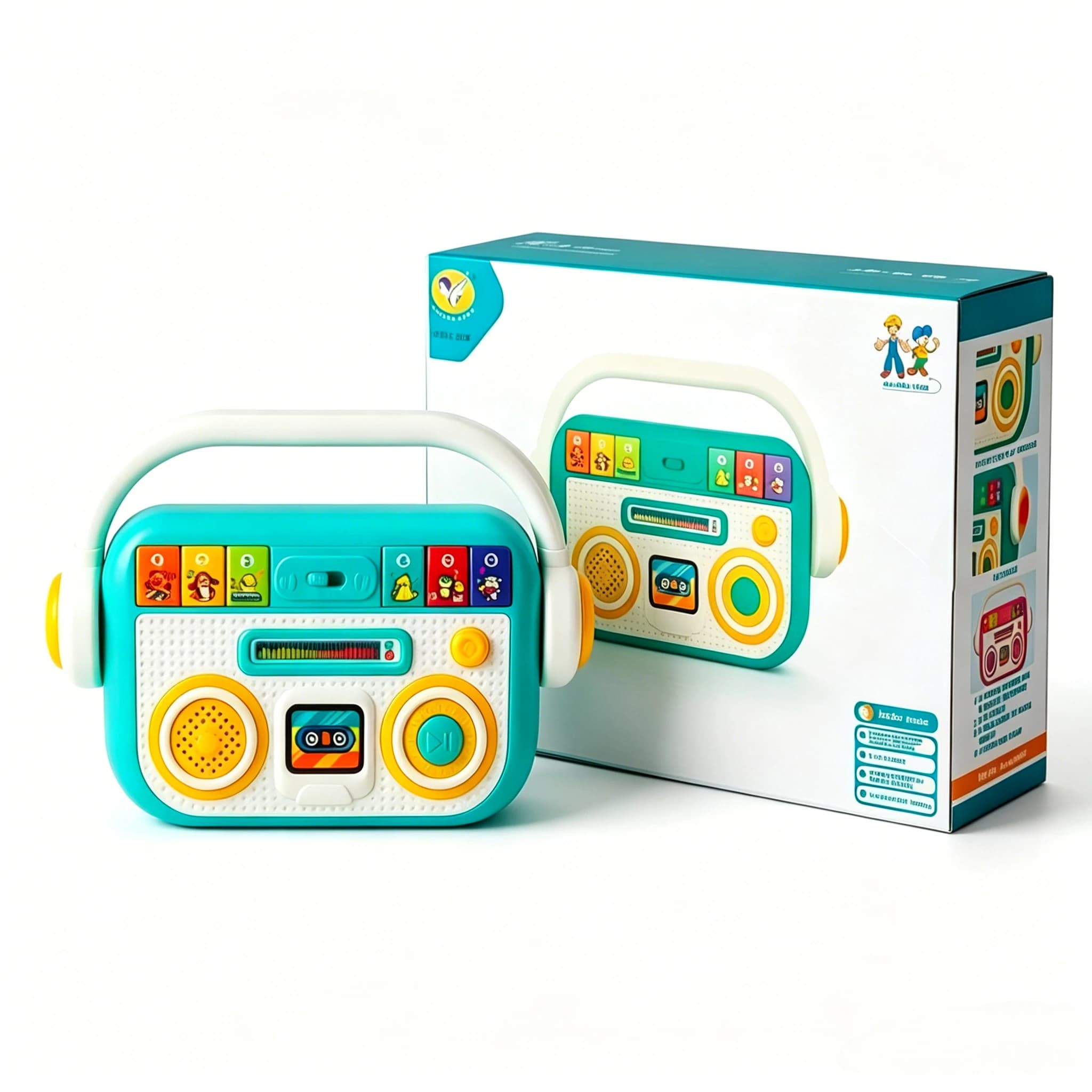 1Pc Green Cartoon Toddler Story Player, sound & light early education machine, interactive music toy, ideal gift for kids