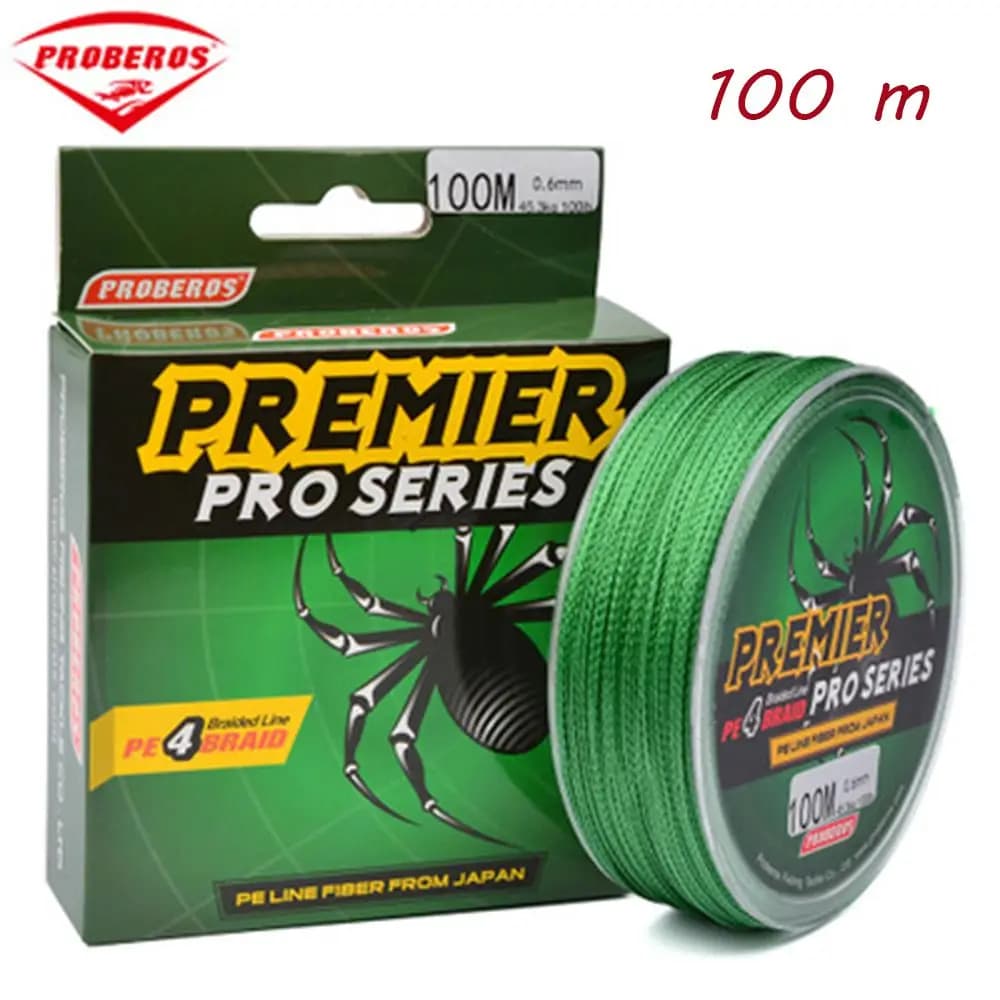 100M 4 supporti PE intrecciato lenza da pesca in mare filo multifilamento attrezzatura cavo di fune metallica forte durevole linea portatile pesca