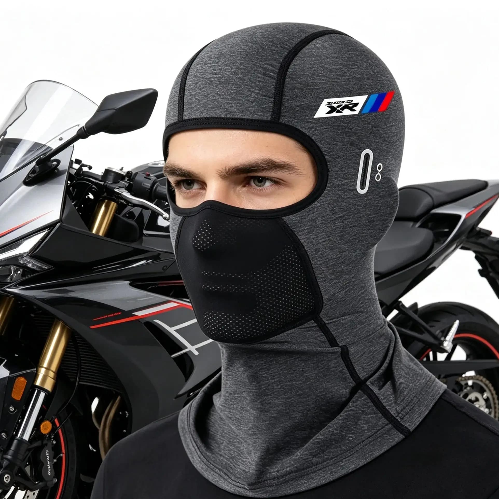 For BMW S1000XR / S1000 XR / S 1000 XR – Summer UV Balaclava, Breathable Face Mask with Glasses Opening, Winter Warm Ski Cap