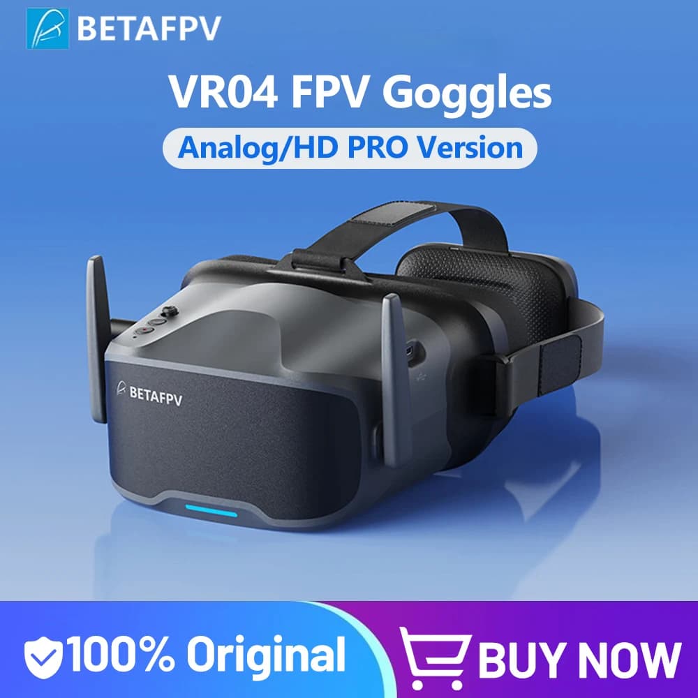 Occhiali FPV BETAFPV VR04 HD Pro / HD / Versione Analogica con Display LCD da 4,5 Pollici e Antenna per Kit FPV Aquila20 Quadricottero