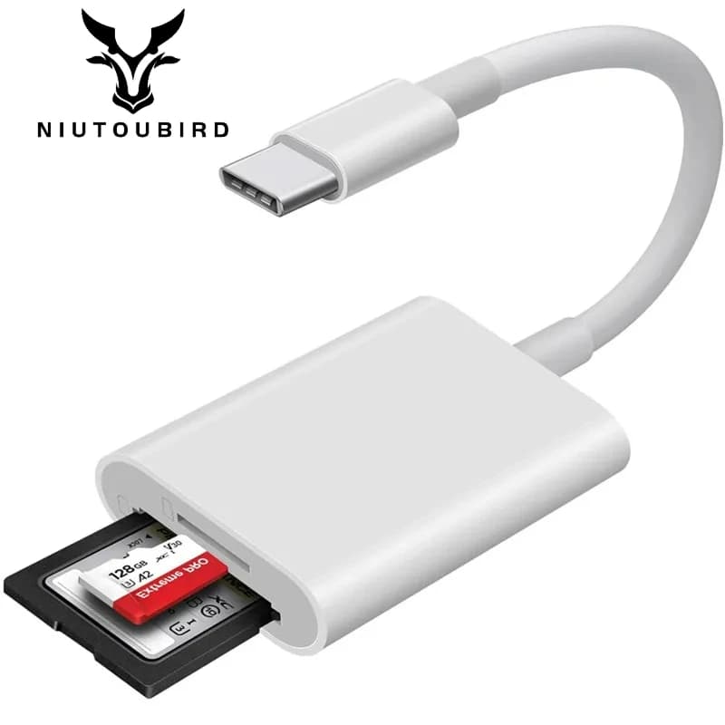 Adattatore per lettore di schede da USB C a SD TF 2 in 1 per IPhone 15 14 13 12 16 Pro Max IPad Otg Connettore per scheda di memoria Micro SD