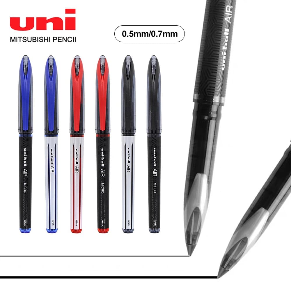 Penna gel UNI Ball Air di alta qualità 0,5/0,7 mm Controllo dell'inchiostro gratuito Firma per ufficio aziendale UBA-188 Forniture artistiche con tecnologia nera