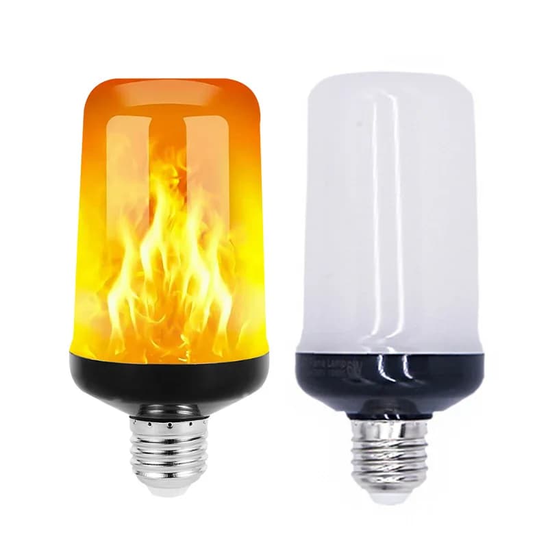 LED E27 Lampadina a fiamma Lampada antincendio Lampadina a mais 4 modalità Luce a LED per feste Fiamma dinamica Lampeggiante a lume di candela 220V 110V Luce per sigaretta