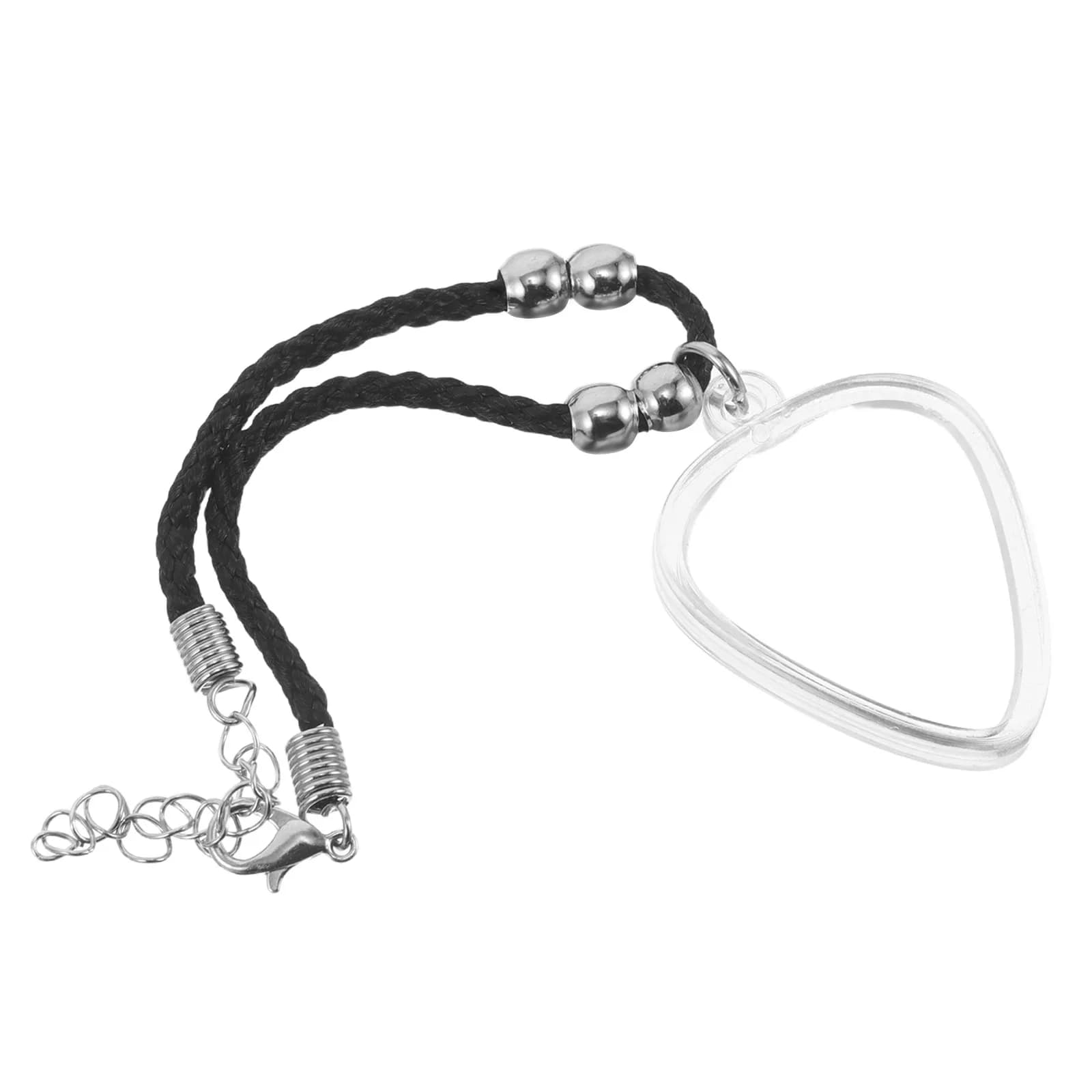 1Set Heart Shape Guitar Pick Holder Compact Storage Case Guitar Pick Bracelet Portable Music Accessory Organizer for Guitarists