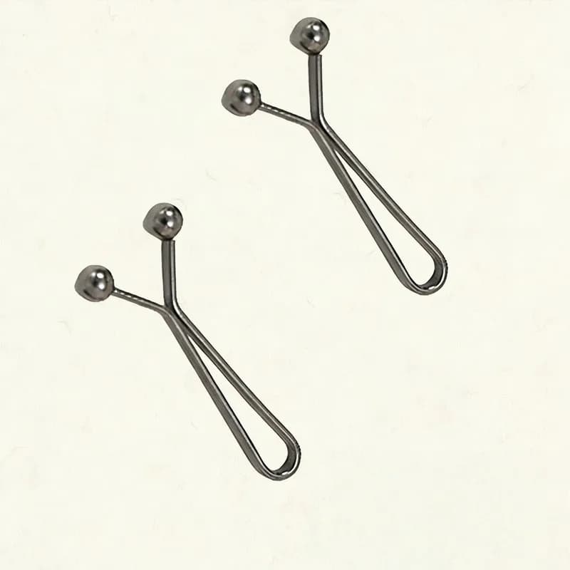 5Pcs Gun Black Adjustable Clips, For Hoodie, Pants, Scarf & Neck