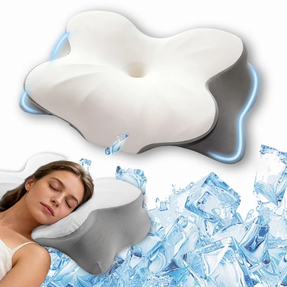 Cuscino in Memory Foam a Forma di Farfalla, Traspirante e Morbido, Supporto Ergonomico per Collo e Spalle, Cuscino Cervicale Ortopedico