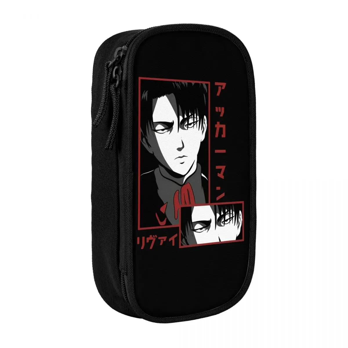 Simpatico astuccio Attack On Titan Levi Mikasa Ackerman Astuccio portapenne Grande borsa portaoggetti Studenti Scuola Regalo di cancelleria