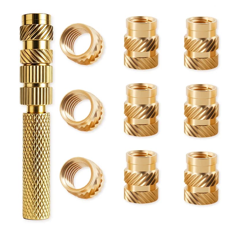 202 Pieces M2 M3/4 Threaded Inserts with Female Threading, Zigrinate Brass Nuts for 3D Printed Plastic Parts (Highness 3.2/4.2)