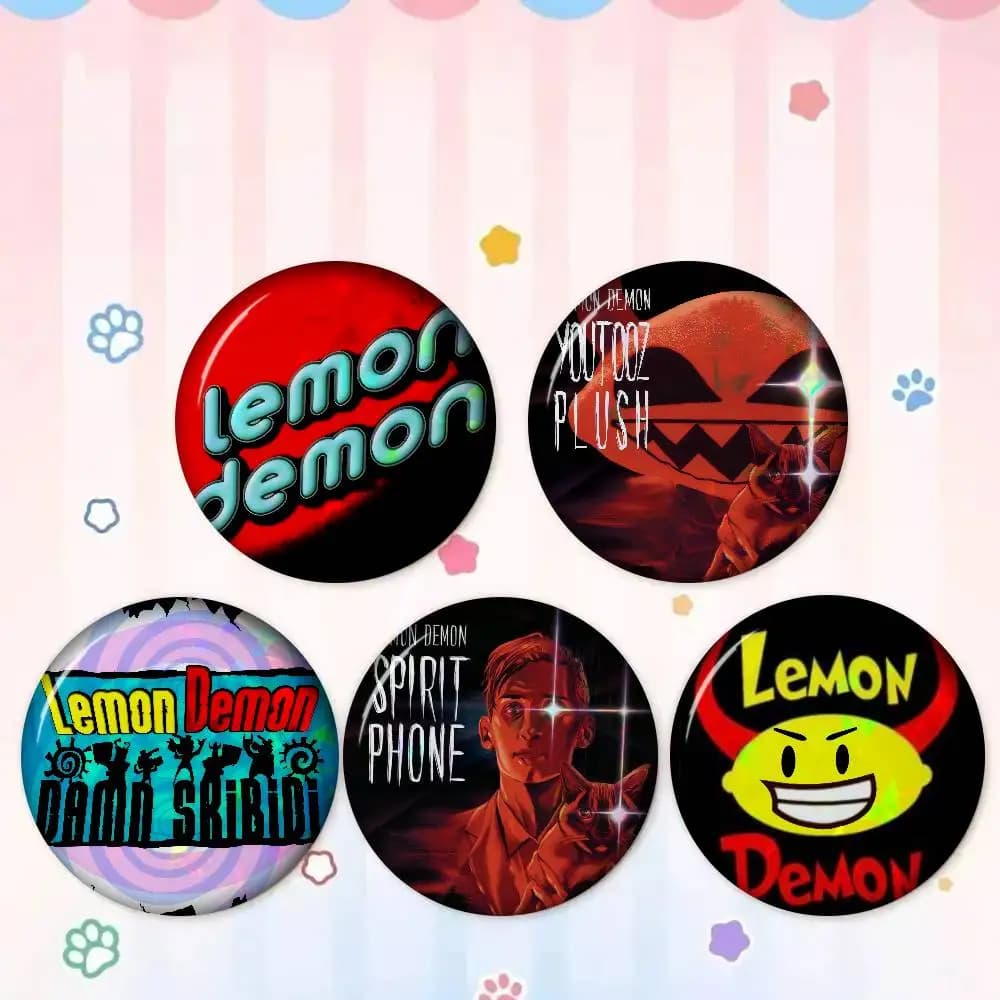 Music Group L-Lemon Demon Anime Brooches Cute Cartoon Badge Jacket Jeans Lapel Pin Gift Accessorie